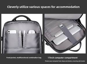 <span class=keywords><strong>Mochila</strong></span> Oxford Unisex de Gran Capacidad, de Alta Gama, Moderna, para Viajes, Trabajo, Escuela, Impermeable, para Computadora - Product Image 6