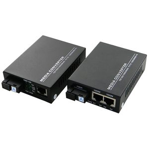 Telecom Grade Fast Ethernet Fiber Media Converter SC Dual Fiber 2 RJ45 Port Pair Industrial External Power TCP/GSM/SDK/POE - Product Image 3