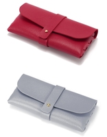 Sac souple en cuir Pu étui à lunettes lunettes de soleil simples boîtes d'emballage lunettes de couleur étui de rangement