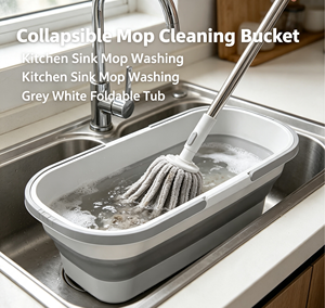 Customized Plastic Silicone <b>Mop</b> <b>Bucket</b> Multipurpose Household Folding Cleaning <b>Bucket</b> for Water Camping Fishing - Product Image 5
