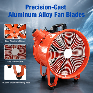 Ventilateur axial portable LONGWELL de 10 à 14 pouces, résistant à la chaleur, 2000 CFM, souffleur axial, ventilateur <span class=keywords><strong>d</strong></span>'évacuation pour l'extraction de poussière, de fumée et <span class=keywords><strong>d</strong></span>'<span class=keywords><strong>air</strong></span> industriel - Product Image 3