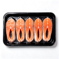 Boîte blister multi-cavités personnalisée en PET de qualité alimentaire, multicolore, pour produits frais, viande, poisson à emporter