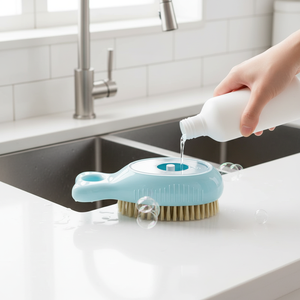 <span class=keywords><strong>Brosse</strong></span> de nettoyage liquide <span class=keywords><strong>pour</strong></span> cuisine, <span class=keywords><strong>brosse</strong></span> manuelle à poils doux <span class=keywords><strong>pour</strong></span> vaisselle, casseroles, évier, vêtements et chaussures, sans angle mort, <span class=keywords><strong>pour</strong></span> usage domestique - Product Image 1