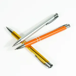 Venta al por mayor de bolígrafos de escritura suave logotipo personalizado Metal Hotel Oficina publicidad bolígrafo para regalos promocionales