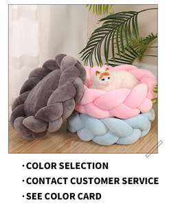 OEM-Brazo de ganchillo Natural, tejido grueso de algodón, cueva de tubo, cama para perro y gato - Product Image 5