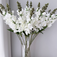 Bunga Delphinium Sutra Buatan Realistis Tangkai Panjang, Bunga Rumput Ikan Mas Sutra, Dekorasi Rumah Pernikahan, Snapdragons Besar