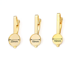 <span class=keywords><strong>Pince</strong></span> à <span class=keywords><strong>cravate</strong></span> en argent et or avec base vierge pour logo personnalisé, design cristal, cadeau pour homme - Product Image 2