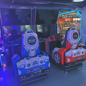 Simulateur de course automobile commercial, simulateur de conduite immersif, jeu d'arcade avec <span class=keywords><strong>volant</strong></span> à retour de force et lumières LED - Product Image 2