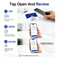 Carte NFC Google Review de 12 cm en acrylique, à programmer, NFC213, pour les commentaires des entreprises
