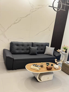 Italian Modern Living Room <strong>Sofa</strong> <strong>Bed</strong> Light Luxury <strong>Brown</strong> Leather <strong>Sofa</strong> <strong>Bed</strong> Home Furniture Three Seater <strong>Sofa</strong> <strong>Bed</strong> - Product Image 4