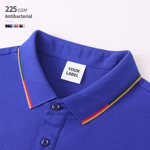 225 GSM 5A Anticuerpos antibacterianos Olor Antiácaros 96% Island Algodón 4% Spandex Camisetas de golf personalizadas - Product Image 1
