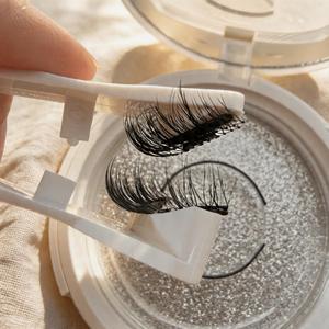 <span class=keywords><strong>Cils</strong></span> magnétiques 3D faits à la main réutilisables avec applicateur, format voyage, sans colle, <span class=keywords><strong>cils</strong></span> <span class=keywords><strong>en</strong></span> plastique, aspect naturel - Product Image 3