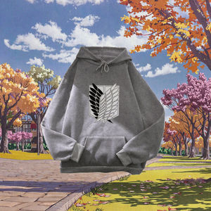 Nueva Sudadera Informal Unisex de Acrílico con Estampado de Ataque a los Titanes de Harajuku, Top Gráfico de Anime Japonés para Otoño/Invierno - Product Image 3