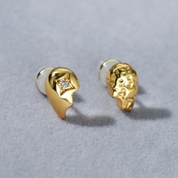 Ensemble de boucles d'oreilles et collier en forme de cœur 3D, bijoux en cuivre plaqué or pour femmes, collection d'accessoires de mode en gros