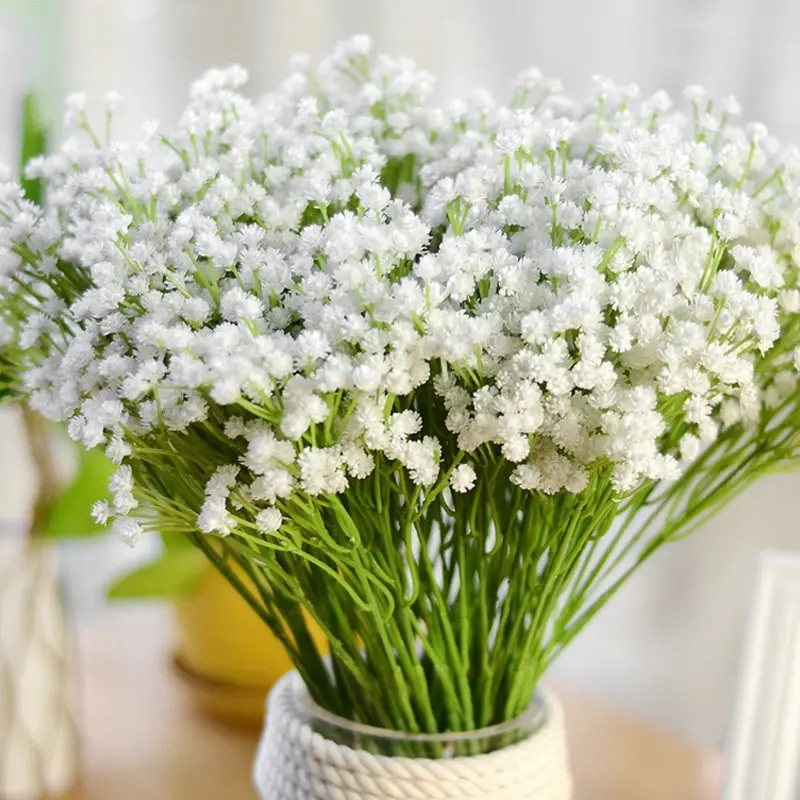 INUNION Factory Wholesale Home Wedding Decor Real Touch Long Stem White Gypsophila Baby Breath Artificial Flowers