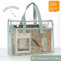 Bolsa Transparente de PVC de Gran Capacidad para Guardar Exámenes y Materiales Escolares de Primaria, Venta al Por Mayor de Fábrica, China