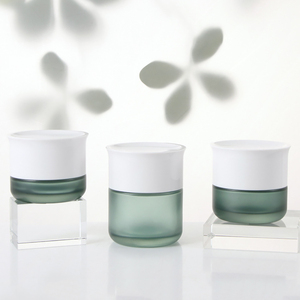 Màu xanh lá cây Frosted Lotion chai 20ml 30ml 50ml <span class=keywords><strong>100ml</strong></span> 120ml 150ml thủy tinh bơm chai 30g 50g 100g màu xanh lá cây Frosted mỹ phẩm Jar - Product Image 5