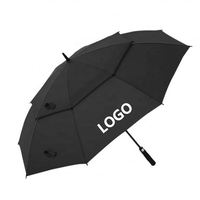 Parapluie de golf semi-automatique personnalisé de 30 pouces avec double auvent véritable et design anti-vent à aération, impression de logo personnalisée