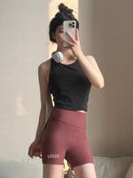 Shorts de yoga amincissants et rehausseurs de fessiers pour femmes, couleur unie, légers, très élastiques, taille haute, coupe courte, pour le cyclisme