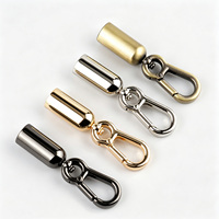Embouts de cordon métalliques dorés de 9 mm avec fermoir mousqueton pivotant, double verrouillage à vis, terminaux de barillet pour sangle de sac à main