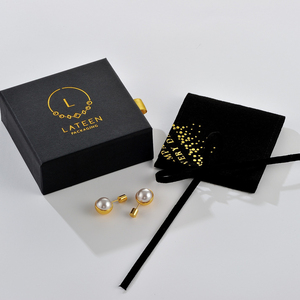 Custom Gold Foil Embossed Logo Sliding <b>Box</b> Wholesale Custom Luxury <b>Black</b> Magnetic Jewelry <b>Gift</b> <b>Box</b> Packaging with Magnetic Lid - Product Image 5