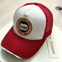 Gorra de Béisbol Personalizable con Estilo Retro Francés, Desgastada y con Flecos, con Protección Solar, Impermeable, Unisex