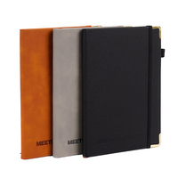 Carnet ligné A5 en cuir à couverture rigide, journal personnalisé en PU, reliure cousue