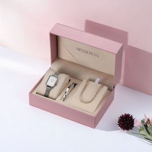 2024 New Style Custom <b>Black</b> pink Green Color Bracelet Gift Pu Leather Box for Lady <b>Watch</b> - Product Image 1