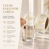 Autocollant rond transparent personnalisé pas cher pour cadeaux de Noël, autocollant adhésif imperméable pour bouteille de vin avec logo clair