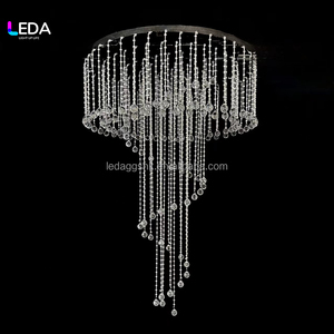 Cortina de Lentejuelas de Cristal Plateadas de Lujo para Decoración de Salones de Baile, Bodas y Escenarios, Colgante Circular, Nueva Llegada - Product Image 1