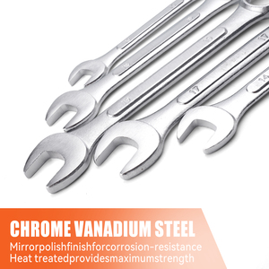 Heavy Duty 22-Piece <strong>SAE</strong> Metric Raised Panel Combo <strong>Wrench</strong> <strong>Set</strong> For Professional Mechanics - Product Image 2