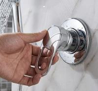 Robinet de douche thermostatique moderne en laiton avec diviseur d'eau dissimulé à quatre voies, finition chrome poli, pour salle de bain de luxe et hôtel