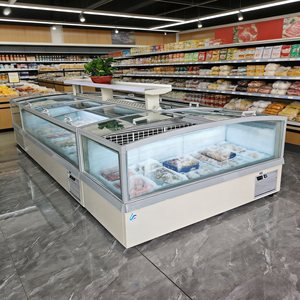 Réfrigérateurs commerciaux pour supermarchés, combinaison îlot de congélateurs coffres et réfrigérateurs profonds - Product Image 1