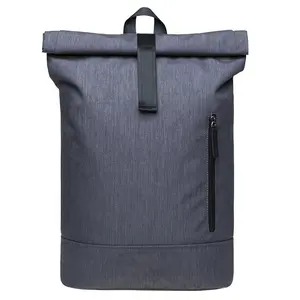 High Quality Durable Vintage Flexible Black Linen Backpack Polyester Oxford Woman Man School Backpack