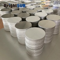 Disque de Sublimation en aluminium de 50mm, disque rond en métal brillant, impression, cercle enduit blanc pour les récompenses de trophée
