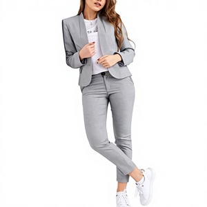 Women's High Waist Full Length Straight <b>Trousers</b> Solid Casual Slim Fit <b>Summer</b> Flat Front New Skinny Style Spandex/Cotton - Product Image 2