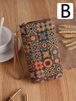 Grosir Dompet ritsleting kapasitas besar multifungsi mewah Fashion Retro dompet tempat kartu wanita kulit PU panjang