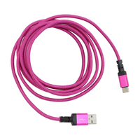 Grosir kabel USB tipe-c 1M/2M dengan konduktor tembaga murni & jaket kepang nilon untuk komputer iPhone Android pengisian cepat