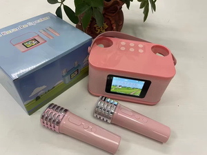 Mini haut-parleur karaoké portable pour enfants sans fil avec microphone, lecteur de musique, écran LED, batterie 2000 mAh - Cadeau idéal - Product Image 5