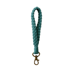 Bracelet <span class=keywords><strong>porte</strong></span>-clés en <span class=keywords><strong>macramé</strong></span> de style <span class=keywords><strong>simple</strong></span> fait à la main sangle de poignet de couleur pure et pendentif de sac <span class=keywords><strong>porte</strong></span>-clés dragonne souple - Product Image 2