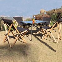 Table de camping pliante rectangulaire en aluminium robuste et légère pour pique-nique en plein air, barbecue, plage, taille 95x55x70cm