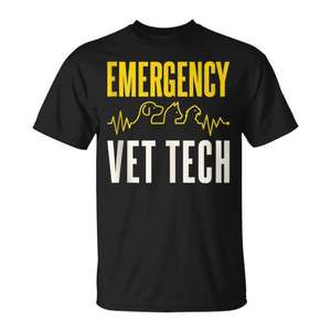 Camiseta de técnico veterinario de emergencia para cuidados críticos - Product Image 1