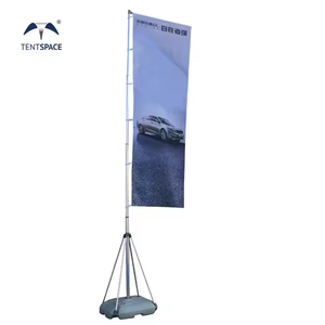 TENTSPACE定制标志全彩印花运动羽毛旗促销涤纶面料广告充气带旗杆 - Product Image 2