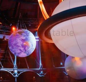 Nueva Llegada Gran Sistema <span class=keywords><strong>Solar</strong></span> LED 3D Planetas Globos Inflables Hanging Party Decoraciones Gigantes Bolas LED - Product Image 1