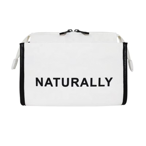 sedex Custom Logo Wholesale Plain Natural Jute Women's <b>Makeup</b> <b>Bags</b> Travel Toiletry Cosmetic Double Zipper Jute Cosmetic <b>Bag</b> - Product Image 6