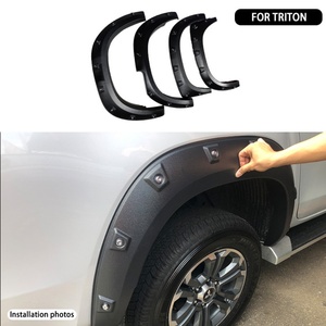 Accesorios Universales Flexibles para Automóviles, Guardabarros de Plástico ABS 4x4 Negros para MITSUBISHI L200 2019 en Adelante - Product Image 2
