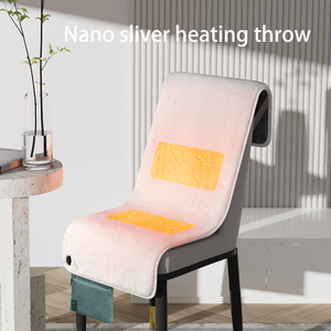 Coussin <span class=keywords><strong>de</strong></span> siège chauffant <span class=keywords><strong>de</strong></span> voiture matelassé portable 5V USB Nano Sliver avec 3 réglages <span class=keywords><strong>de</strong></span> température-Réchauffement rapide et fond antidérapant pour la conduite hivernale - Product Image 6