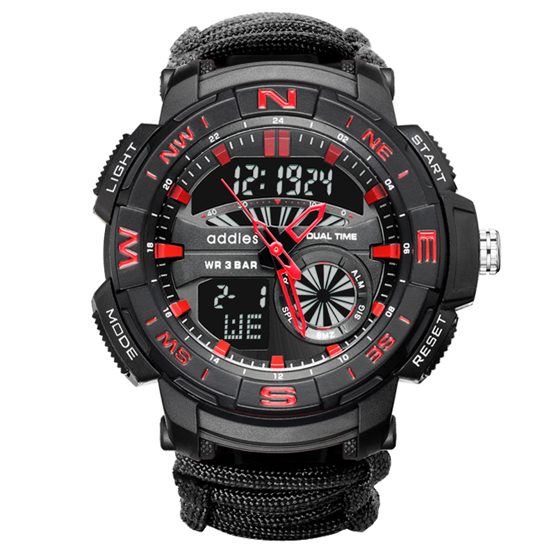 Addies Multifunctional Digital Sports Watch with Compass, Multiple Time ...