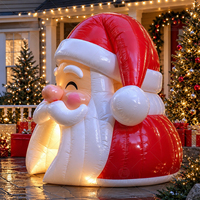 Arche gonflable géante de Noël en PVC, motif Père Noël, pour jardin, fête de Noël, entrée de centre commercial, décoration de vacances