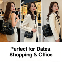 Nouveauté : Sac à dos en cuir matelassé pour femmes, sac à dos de luxe avec logo personnalisé, sac à dos décontracté tendance avec fermeture métallique